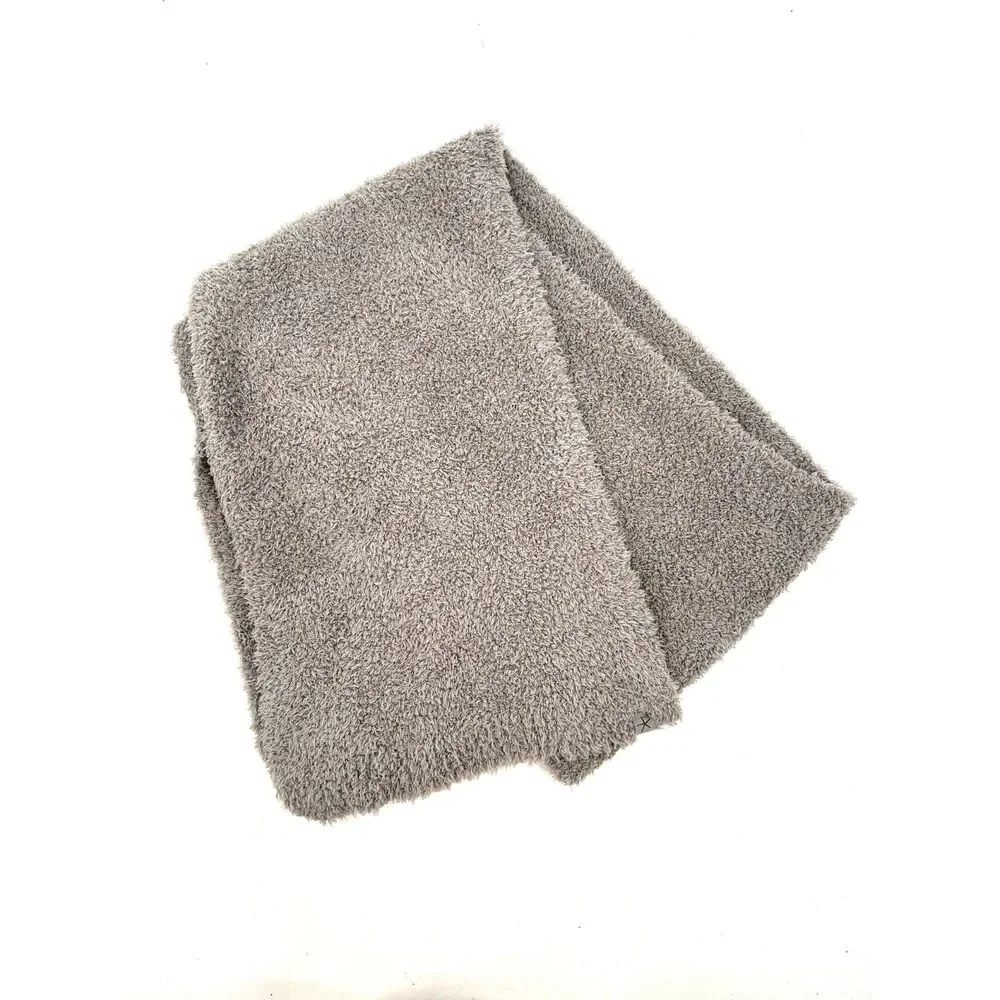 BAREFOOT DREAMS CozyChic Solid Gray Knit Scarf Wrap One Size Soft Plush Cozy